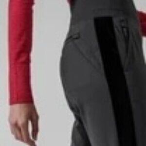 Athleta Venice Velvet Striped Jogger Black SZ LARGE